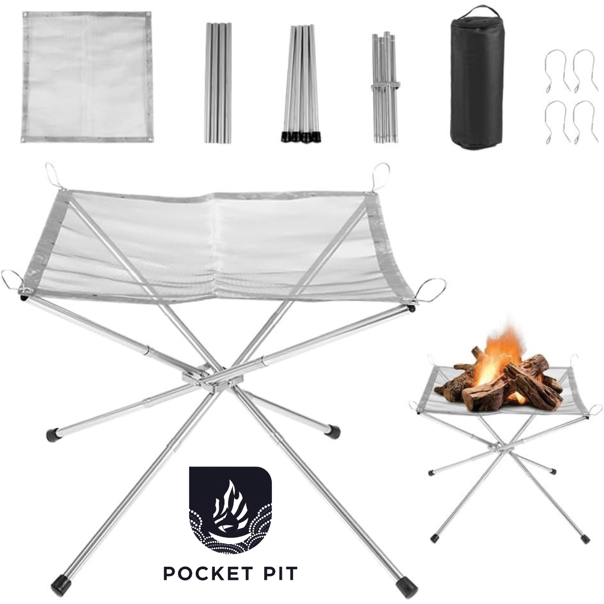 Pocket Pit, Ultralight Portable Firepit
